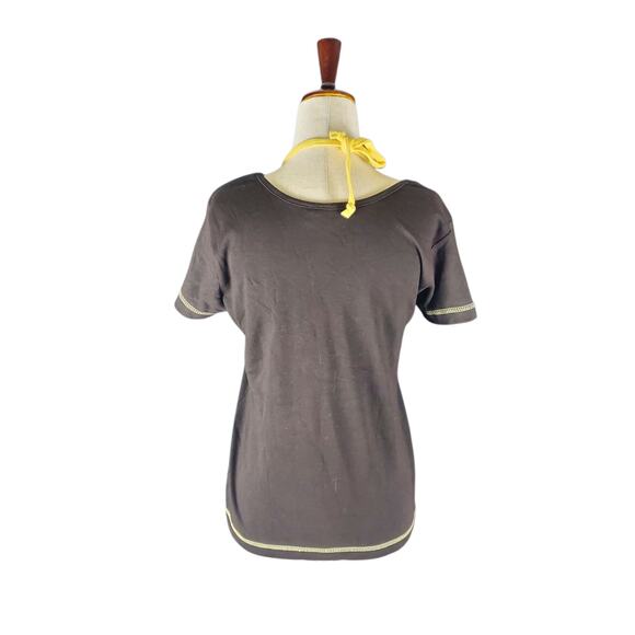 Euro Y2k Style Graphic T-Shirt W/ Built In Halter - Medium - Picture 4 of 7